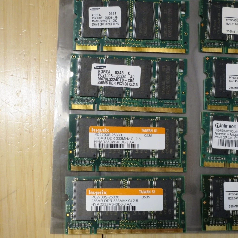 Lot of 21 Assorted‎ Brands & Sizes SODIMM Laptop Ram Memory - Untested